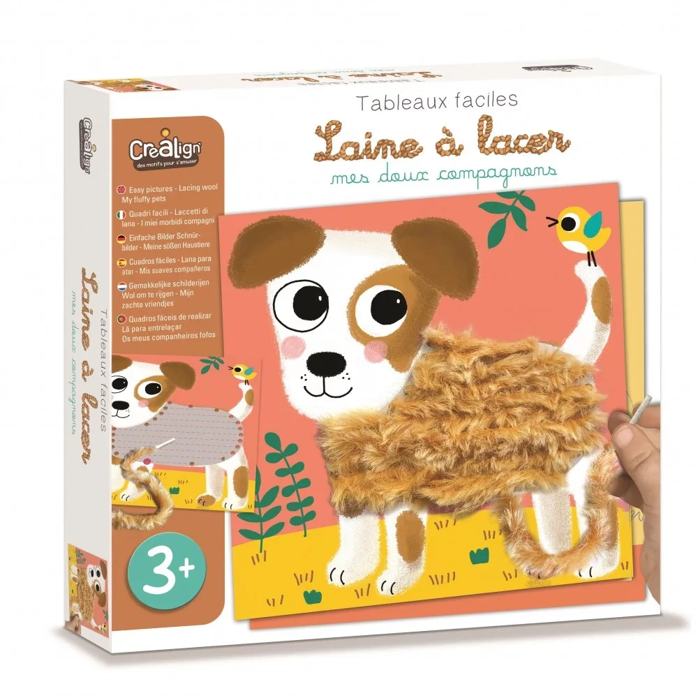 Puha képek fűzős kreatív játék, Háziállatok - CreaLign