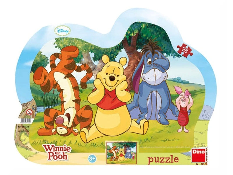 Dino - Micimackó bújócska 25 darabos puzzle