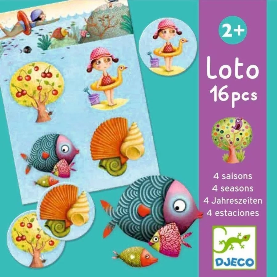 4 Évszak természetben - Lottójáték - Lotto 4 seasons - Társasjáték - Djeco