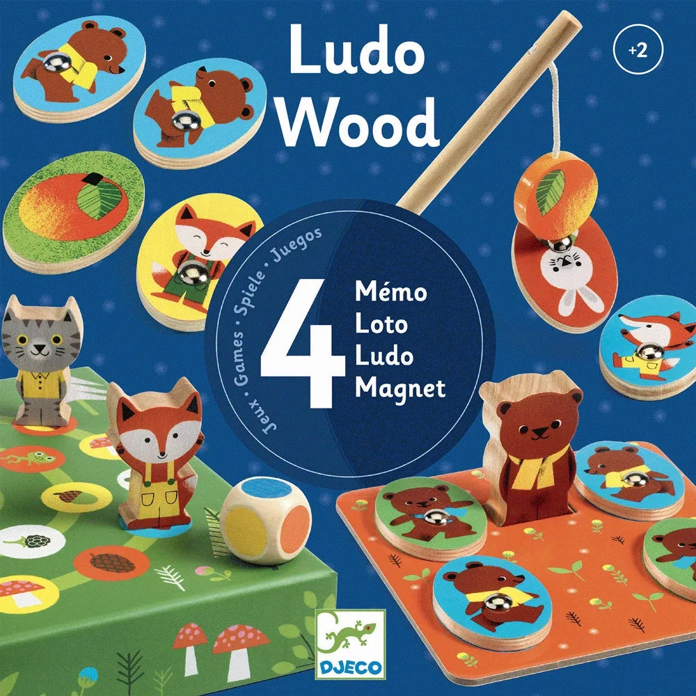 Djeco Erdei állatok - Játékgyűjtemény 2 éves kortól Ludo Wood