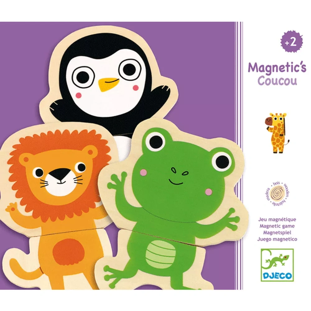 Djeco Fa mágneses állatos puzzle