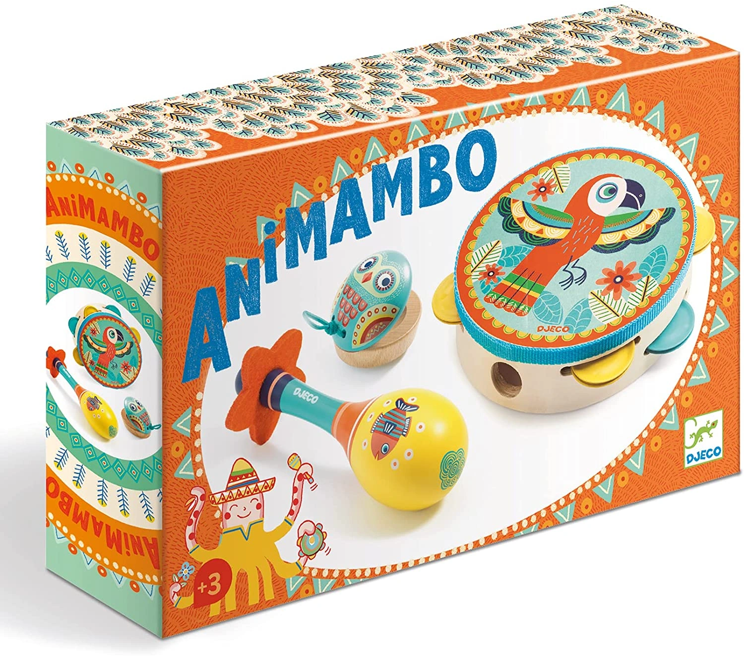 Játékhangszer készlet - Tambourin, maracas, kasztanyetta