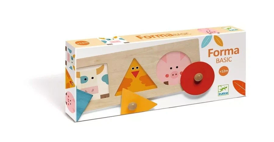 Háziállatos forma puzzle - Formabeillesztő - FormaBasic - Djeco