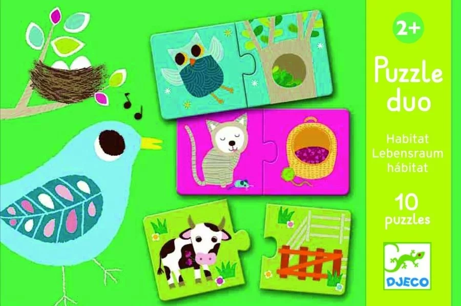 Djeco Ki hol lakik párosító - Habitat