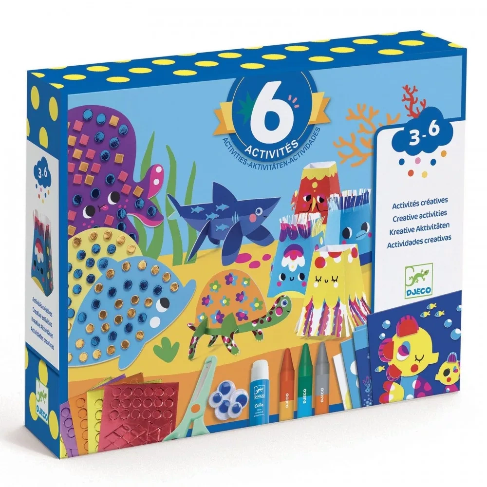 Djeco- Kreatív box- 6 in 1- Tengeri örömök