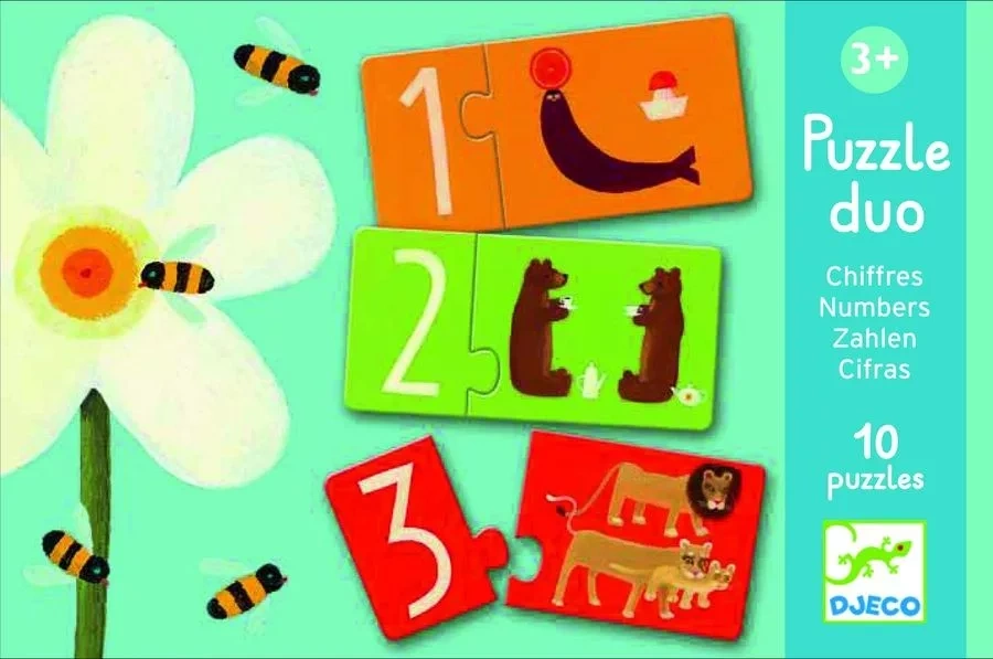 Szám párosító puzzle - Numbers játék - Djeco