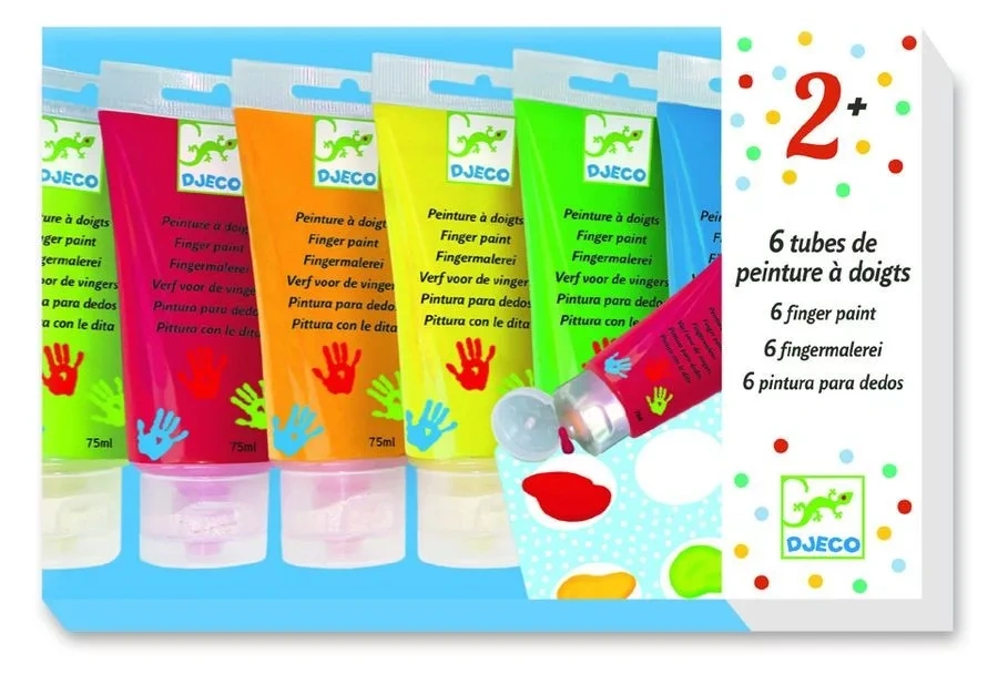 Djeco Ujjfesték 6 színű palettával