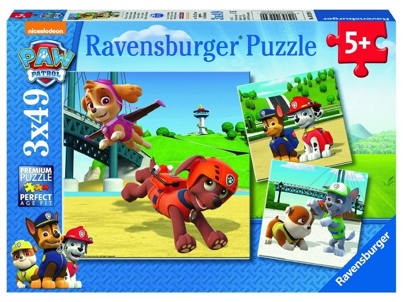 Ravensburger: Mancs Őrjárat 3 x 49 darabos puzzle